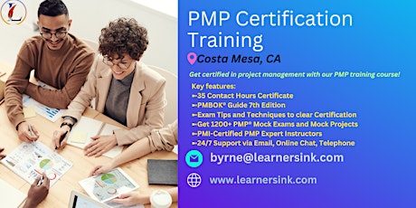 4 Day PMP Classroom Training Course in Costa Mesa, CA