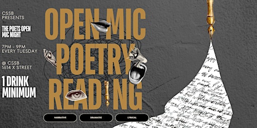 The Poets Open Mic Night primary image