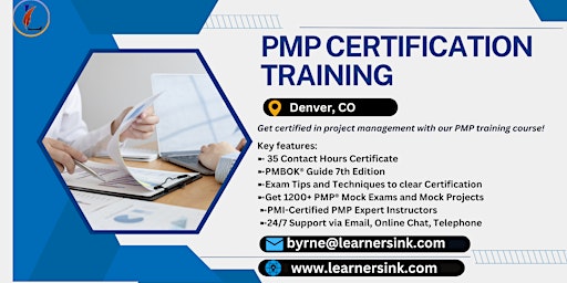 Hauptbild für 4 Day PMP Classroom Training Course in Denver, CO