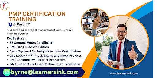 4 Day PMP Classroom Training Course in El Paso, TX primary image