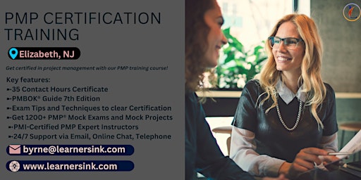 4 Day PMP Classroom Training Course in Elizabeth, NJ primary image