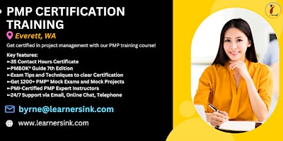 4 Day PMP Classroom Training Course in Everett, WA primary image
