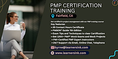 4 Day PMP Classroom Training Course in Fairfield, CA primary image