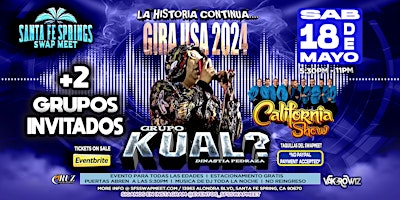 Imagen principal de Kual, California Show y 2 Grupos Mas