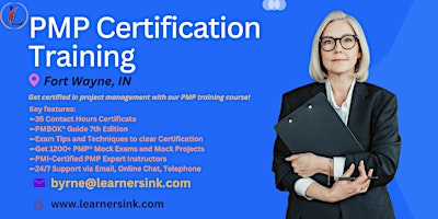 4 Day PMP Classroom Training Course in Fort Wayne, IN primary image