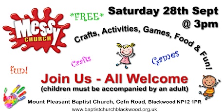 Messy Church, Blackwood - Sept 28th 2019 primary image