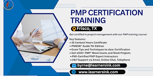 Primaire afbeelding van 4 Day PMP Classroom Training Course in Frisco, TX