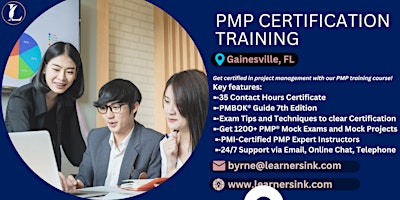 Primaire afbeelding van 4 Day PMP Classroom Training Course in Gainesville, FL
