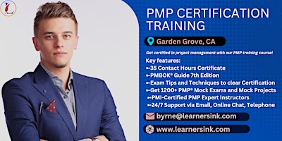Hauptbild für 4 Day PMP Classroom Training Course in Garden Grove, CA