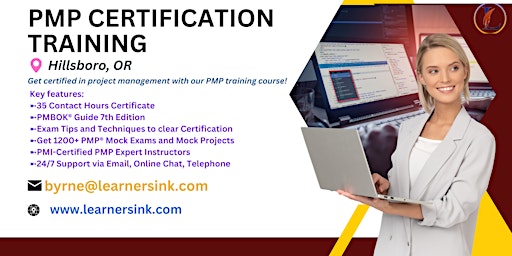 Primaire afbeelding van 4 Day PMP Classroom Training Course in Hillsboro, OR