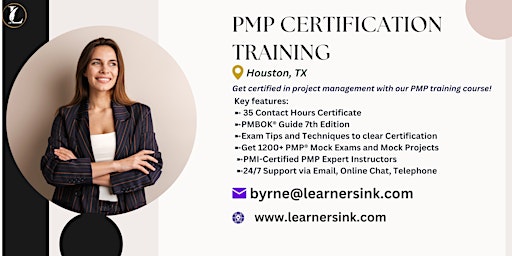 Primaire afbeelding van 4 Day PMP Classroom Training Course in Houston, TX