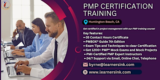 Primaire afbeelding van 4 Day PMP Classroom Training Course in Huntington Beach, CA