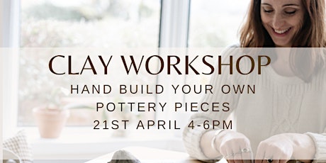 Make your own mug and more. Clay hand building pottery workshop