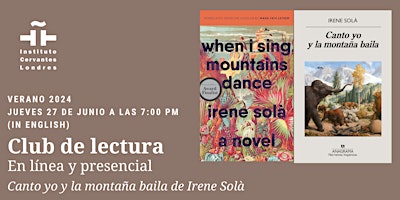 Imagem principal do evento Club lectura español:  Canto yo y la montaña baila de Irene Solà (27 junio)