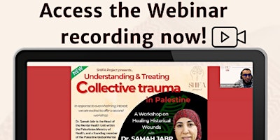 Webinar recording: Understanding & Treating Collective Trauma in Palestine primary image