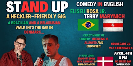 København:  Heckler-Friendly Stand-Up Comedy Gig in English