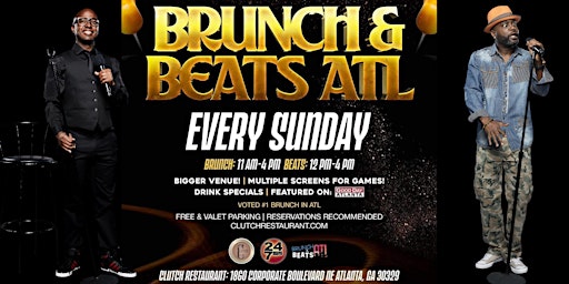 Imagem principal do evento Sunday Brunch, Music & Comedy @ Clutch Restaurant