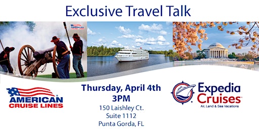 Primaire afbeelding van Travel Talk with American Cruise Lines at Expedia Cruises in Punta Gorda