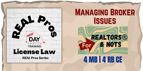 LIVE/OnLine • 4 Hrs Indiana Real Estate Managing Broker  ConEd | Jun 13