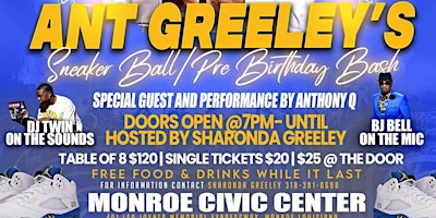 Ant Greeley’s Pre Birthday Bash/Sneaker Ball primary image