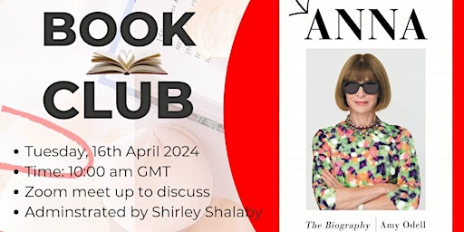 Imagem principal do evento FIPI Book Club with Shirley Shalaby: "Anna, The biography" Amy Odell