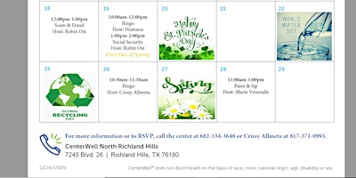 Image principale de CenterWell North Richland Hills Presents - Paint & Sip