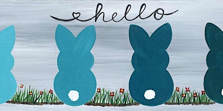 Blue Happy Bunnies - Paint and Sip by Classpop!™