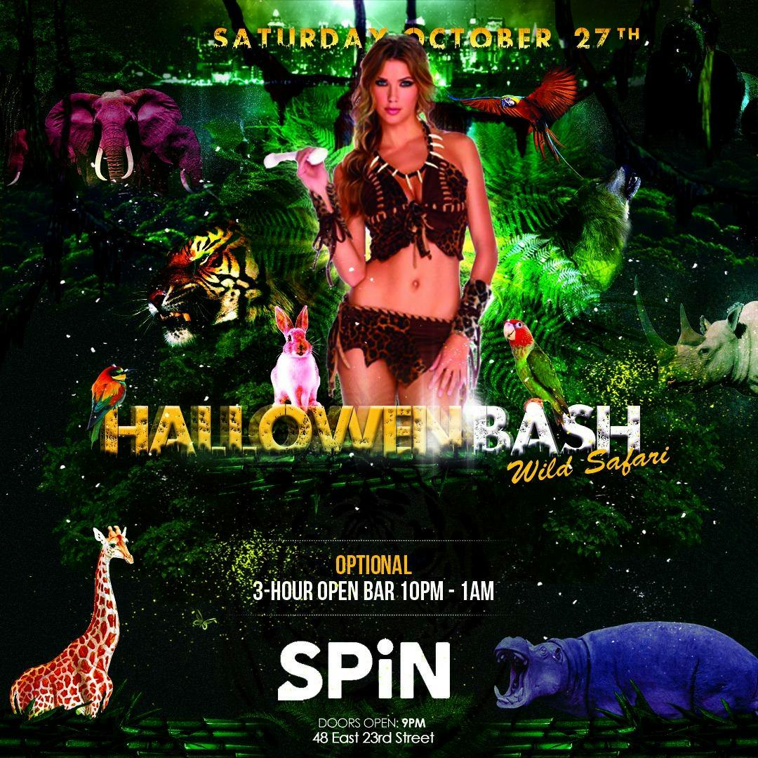 Wild Safari Halloween Bash at SPiN New York 