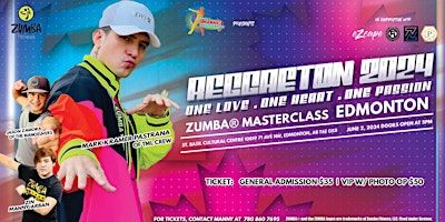 Imagen principal de Reggaeton 2024 YEG Feat. Zumba Masterclass w/ Mark Kramer and Jason Zamora