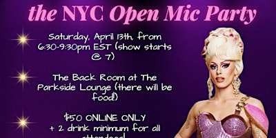 Imagen principal de Karma Comes Before the NYC Open Mic Party!!!