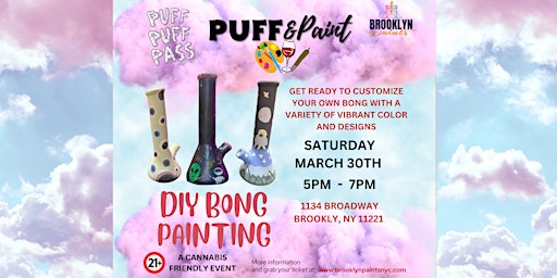 Imagem principal do evento Puff & Paint: DIY Bong Painting