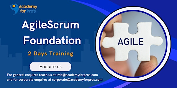 AgileScrum Foundation  2 Days Training in Fairfax, VA