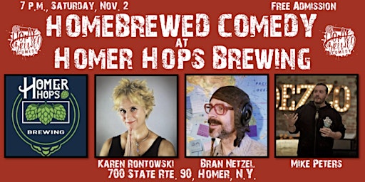 Primaire afbeelding van Homebrewed Comedy at Homer Hops Brewing