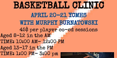 Hauptbild für 2 day Basketball Skills Development With Murphy Burnatowski