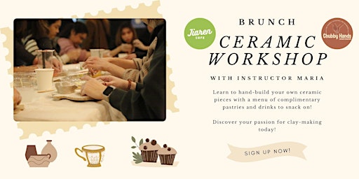 Immagine principale di Chubby Hands Ceramic Artistry Brunch: Chat, Create, Cheers 