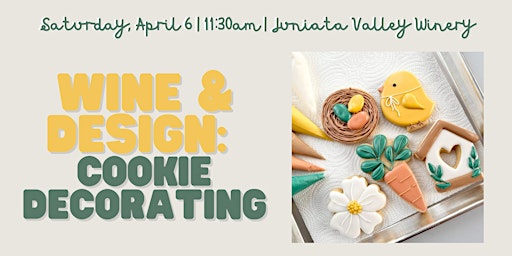 Imagem principal do evento Wine & Design: Easter Cookie Decorating