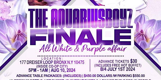 All White affair with a splash of Purple