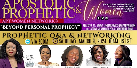 Apostolic & Prophetic APT Women Network: Q&A on the Prophetic & Networking primary image