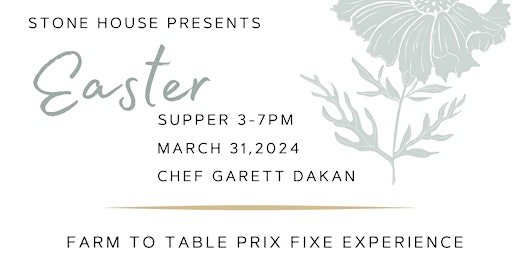 Primaire afbeelding van STONE HOUSE EASTER SUPPER