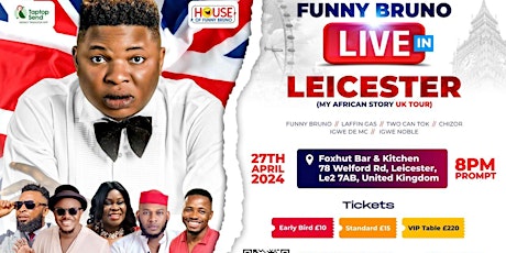 FUNNY BRUNO COMEDY LIVE IN LEICESTER
