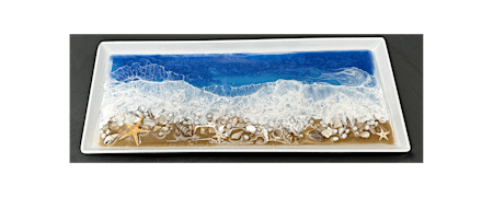 Beach Charcuterie Tray Resin Sand & Shells Paint & Sip Art Class Wadsworth primary image
