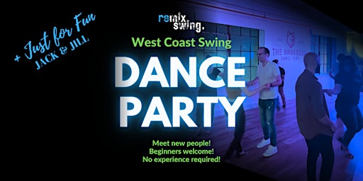 Immagine principale di West Coast Swing Dance Party (Beginners Welcome!) 