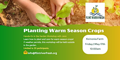 Hauptbild für Planting Warm Season Crops at Koinonia Farm w/Jenn