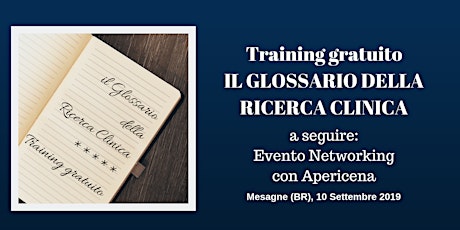 Training Gratuito a Mesagne (BR): Il Glossario della Ricerca Clinica