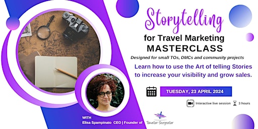 Primaire afbeelding van Storytelling for Travel Marketing MASTERCLASS