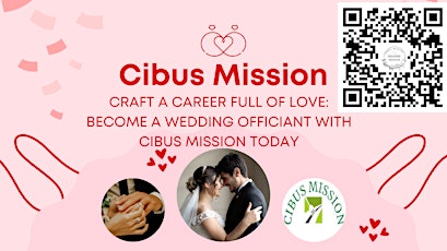 Introduction to becoming a Wedding Officiant, get Ordained w/ Cibus Mission