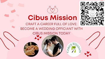 Hauptbild für Introduction to becoming a Wedding Officiant, get Ordained w/ Cibus Mission