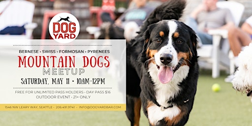 Primaire afbeelding van Mountain Dog Meetup at the Dog Yard Bar - Saturday, May 11