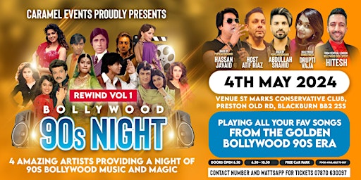 Rewind Vol 1 90s Bollywood Night primary image