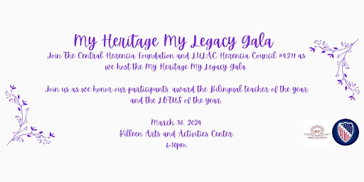 My Heritage My Legacy Gala primary image